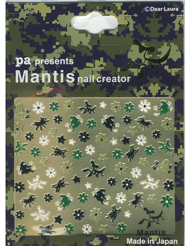 DL- Sticker mantis08 5 groda blomma kryp