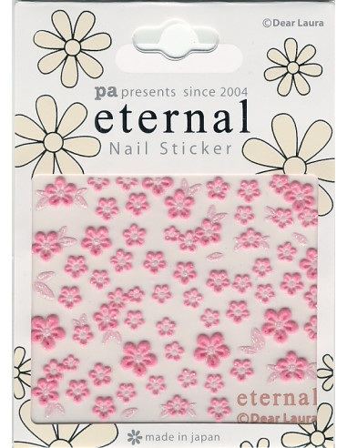 DL- Sticker pa 201 rosa blommor